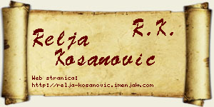 Relja Kosanović vizit kartica